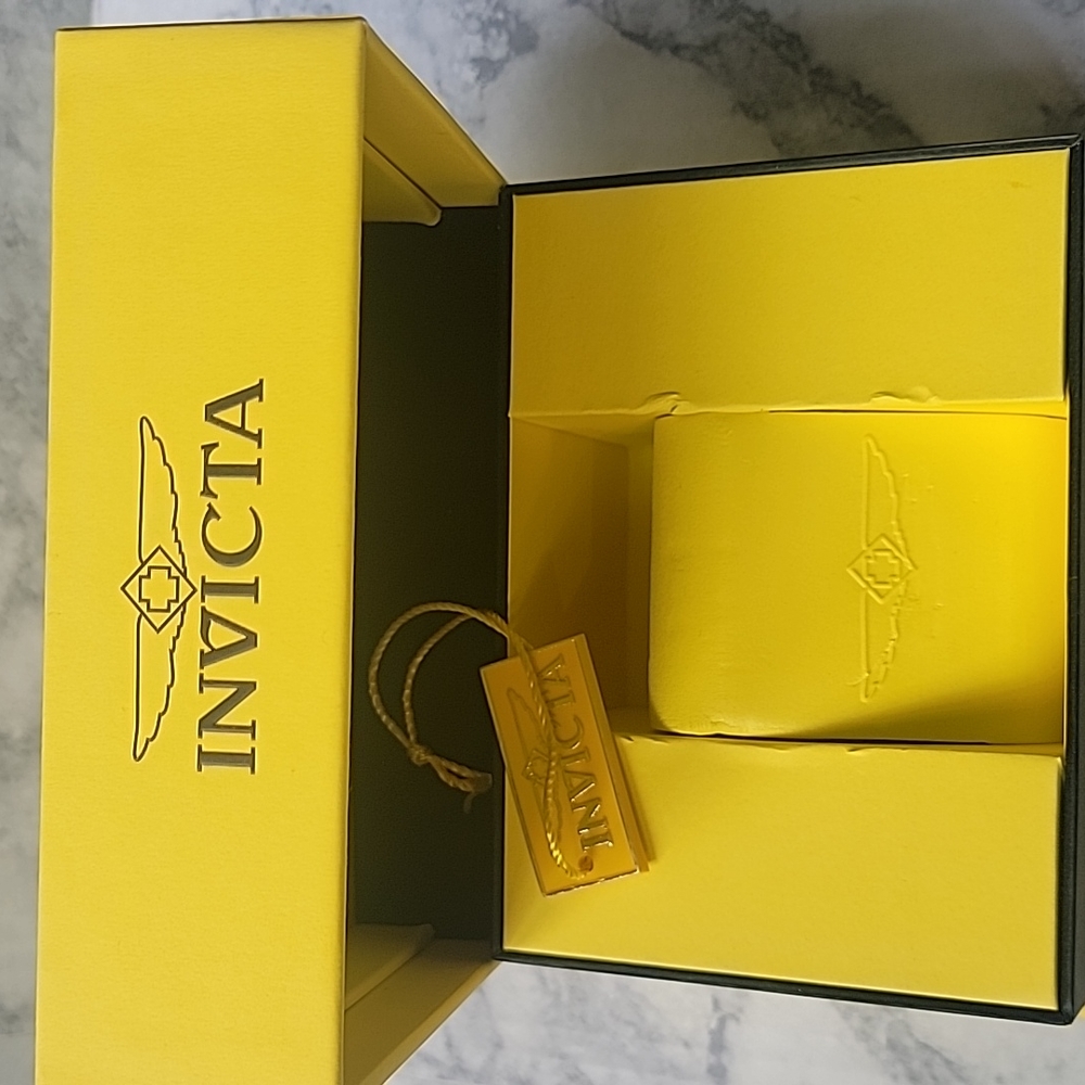 Yellow Invicta one Slot Watch Storage Box - Picture 2 of 8